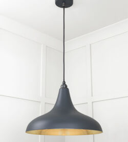 From The Anvil Smooth Brass Frankley Pendant in Soot - Image 4
