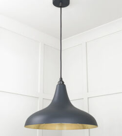 From The Anvil Smooth Brass Frankley Pendant in Soot - Image 5