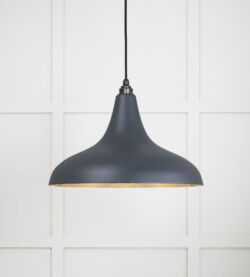 From The Anvil Smooth Brass Frankley Pendant in Soot