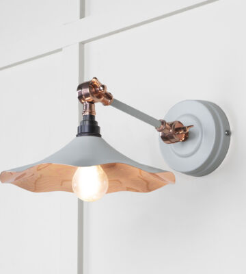 From The Anvil Smooth Copper Flora Wall Light in Birch