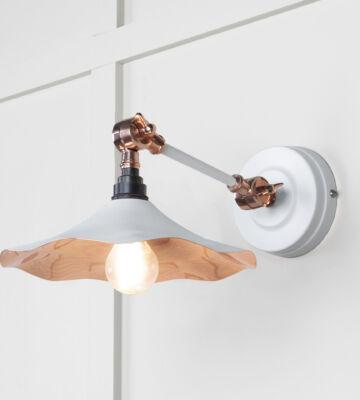From The Anvil Smooth Copper Flora Wall Light in Flock