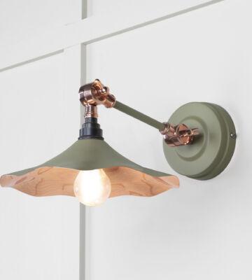 From The Anvil Smooth Copper Flora Wall Light in Tump