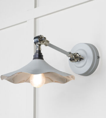 From The Anvil Smooth Nickel Flora Wall Light In Birch
