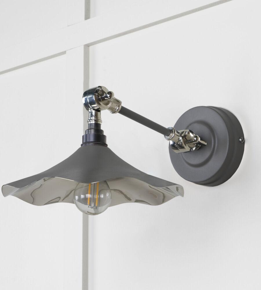 From The Anvil Smooth Nickel Flora Wall Light in Bluff - Image 3
