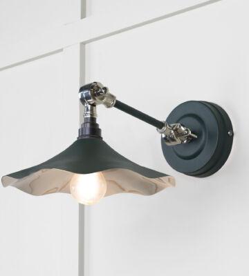 From The Anvil Smooth Nickel Flora Wall Light in Dingle