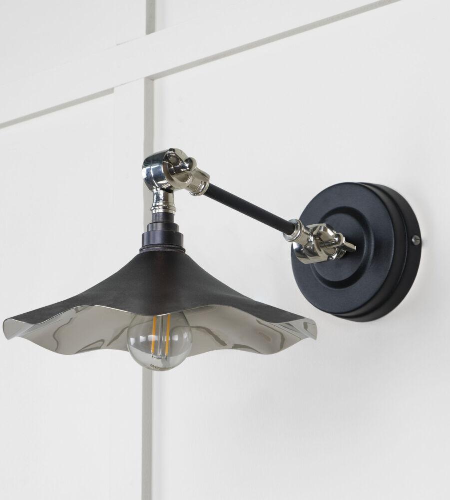 From The Anvil Smooth Nickel Flora Wall Light in Elan Black - Image 3