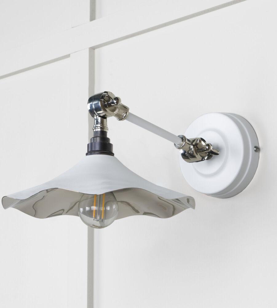 From The Anvil Smooth Nickel Flora Wall Light in Flock - Image 3