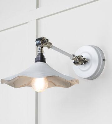 From The Anvil Smooth Nickel Flora Wall Light in Flock