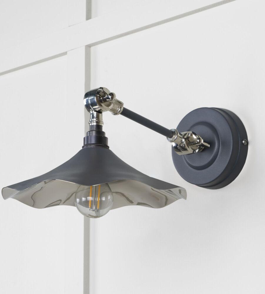 From The Anvil Smooth Nickel Flora Wall Light in Slate - Image 3
