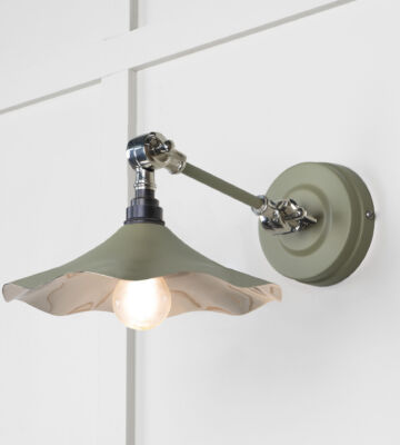 From The Anvil Smooth Nickel Flora Wall Light In Tump