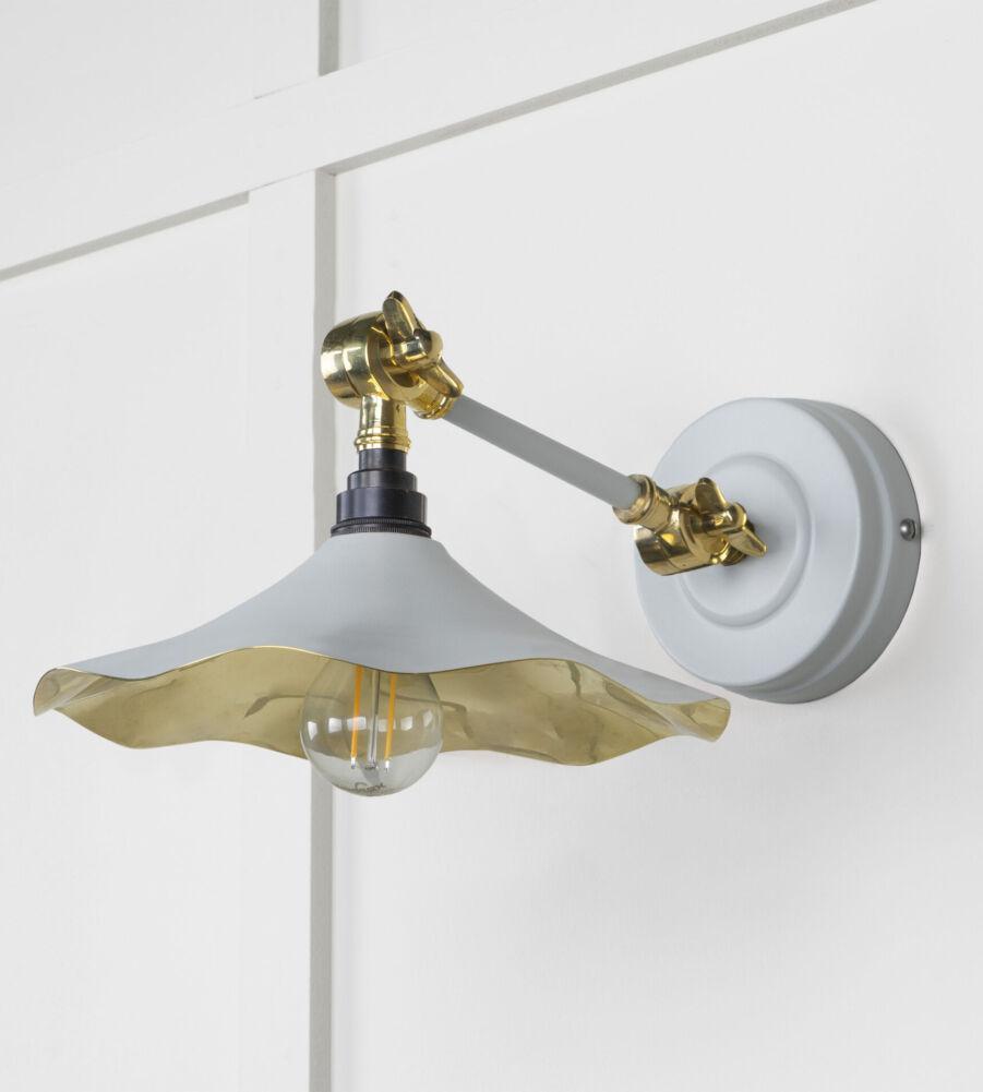 From The Anvil Smooth Brass Flora Wall Light in Birch - Image 3