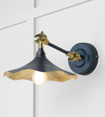 From The Anvil Smooth Brass Flora Wall Light In Dusk