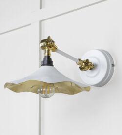 From The Anvil Smooth Brass Flora Wall Light in Flock - Image 3