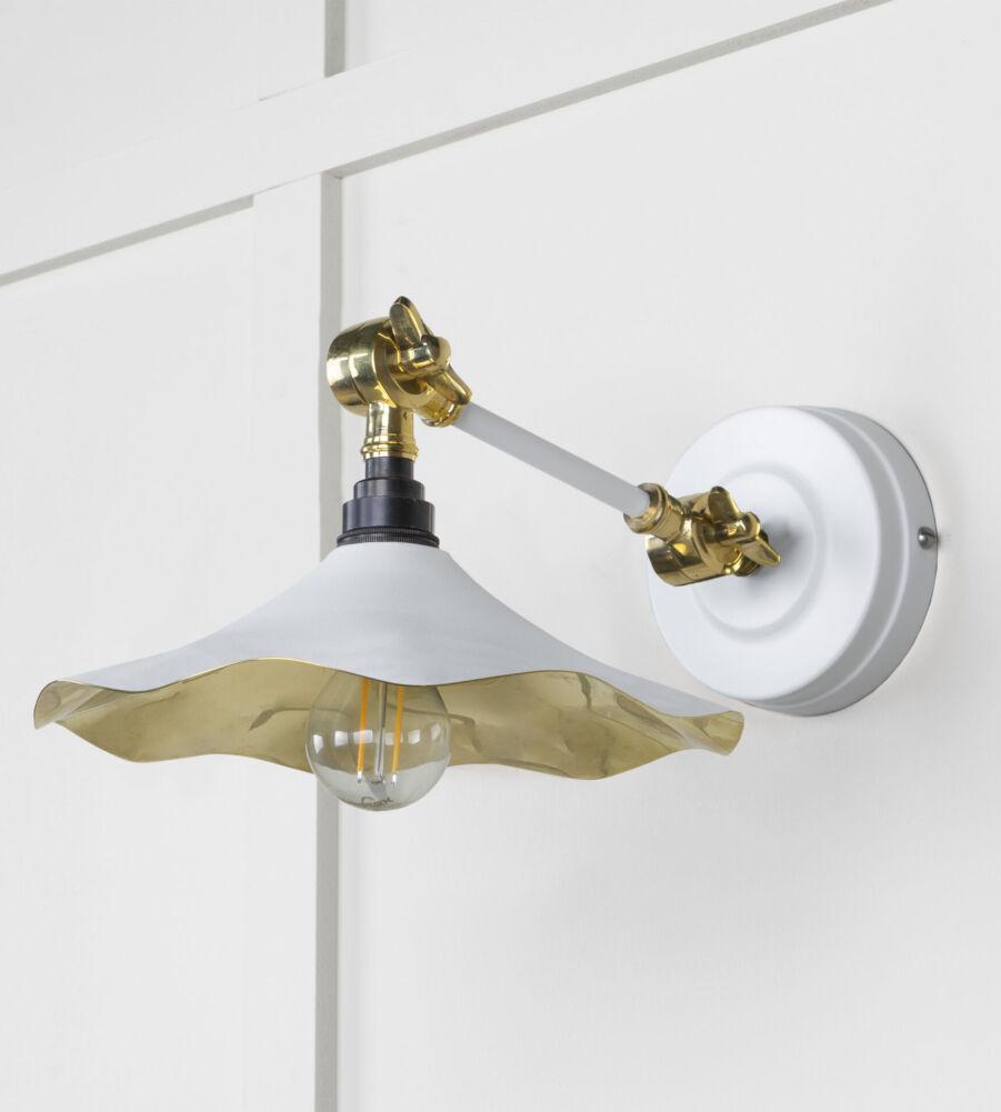 From The Anvil Smooth Brass Flora Wall Light in Flock - Image 3