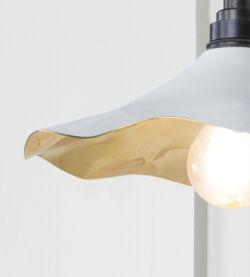 From The Anvil Smooth Brass Flora Wall Light in Flock - Image 4