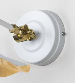 From The Anvil Smooth Brass Flora Wall Light in Flock - Image 6