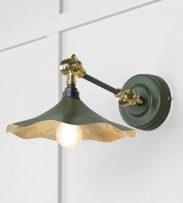 From The Anvil Smooth Brass Flora Wall Light in Heath