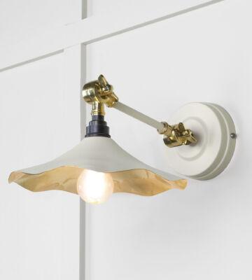 From The Anvil Smooth Brass Flora Wall Light in Teasel