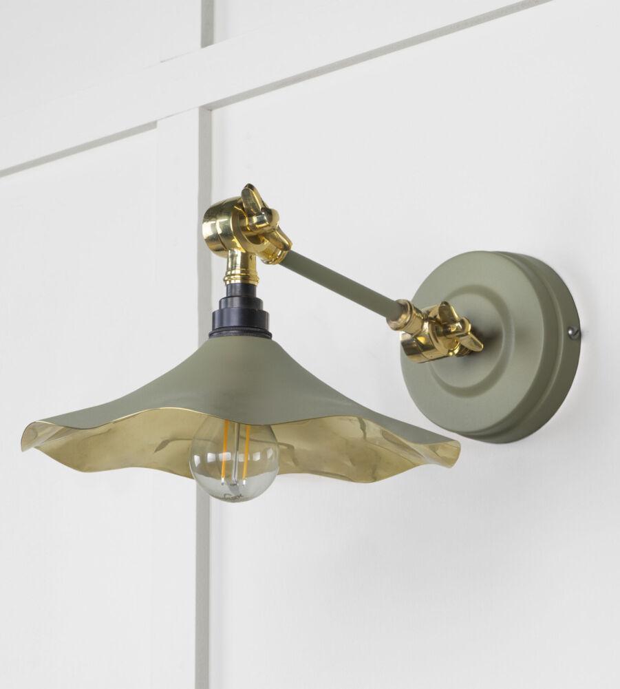 From The Anvil Smooth Brass Flora Wall Light in Tump - Image 3