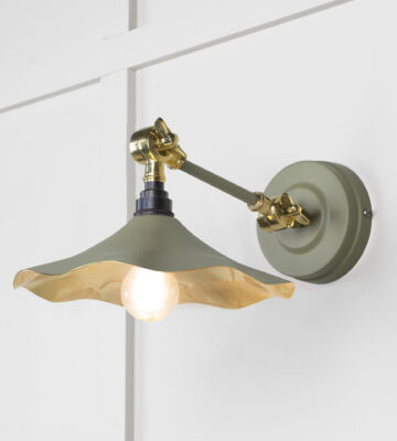 From The Anvil Smooth Brass Flora Wall Light In Tump