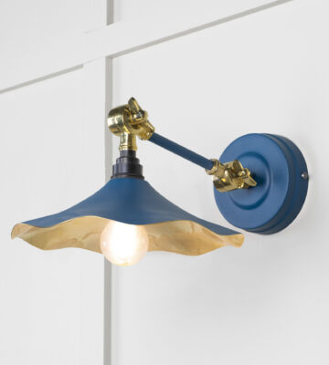 From The Anvil Smooth Brass Flora Wall Light In Upstream