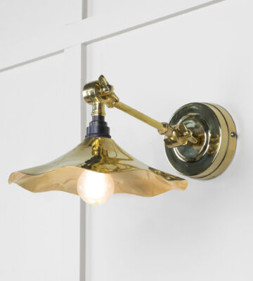 From The Anvil Smooth Brass Flora Wall Light