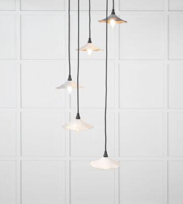 From The Anvil Smooth Copper Flora Cluster Pendant in Birch