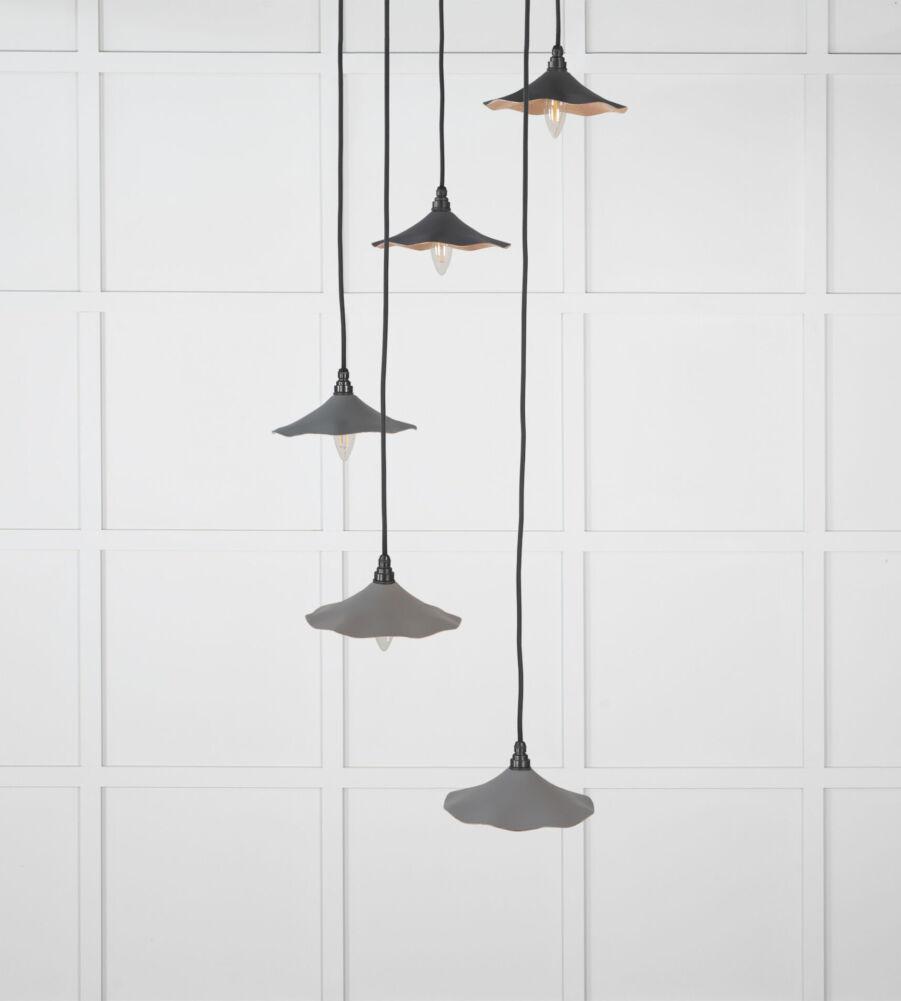 From The Anvil Smooth Copper Flora Cluster Pendant in Bluff - Image 3