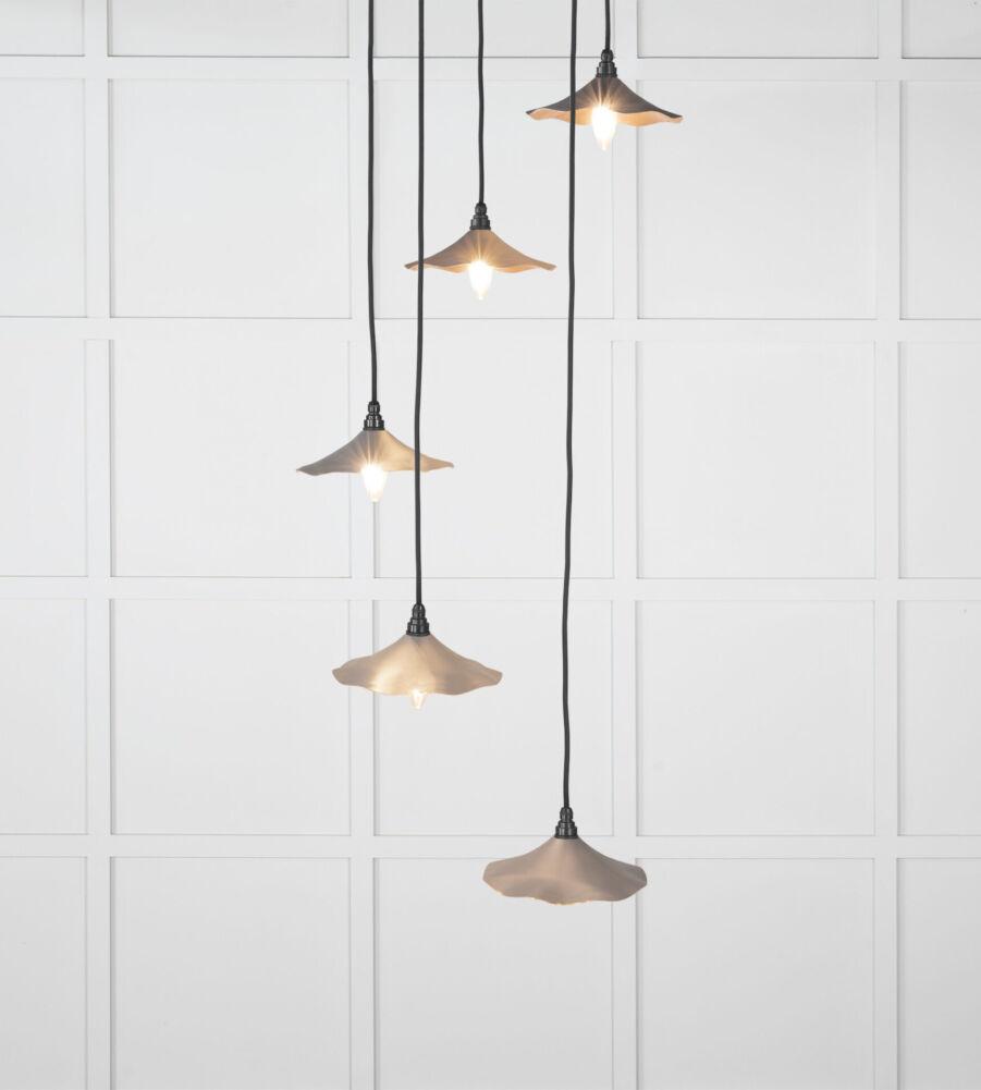 From The Anvil Smooth Copper Flora Cluster Pendant in Bluff