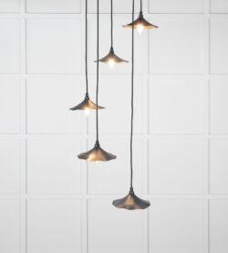 From The Anvil Smooth Copper Flora Cluster Pendant in Dusk