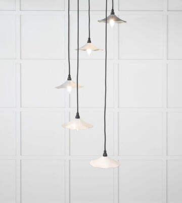 From The Anvil Smooth Nickel Flora Cluster Pendant in Birch