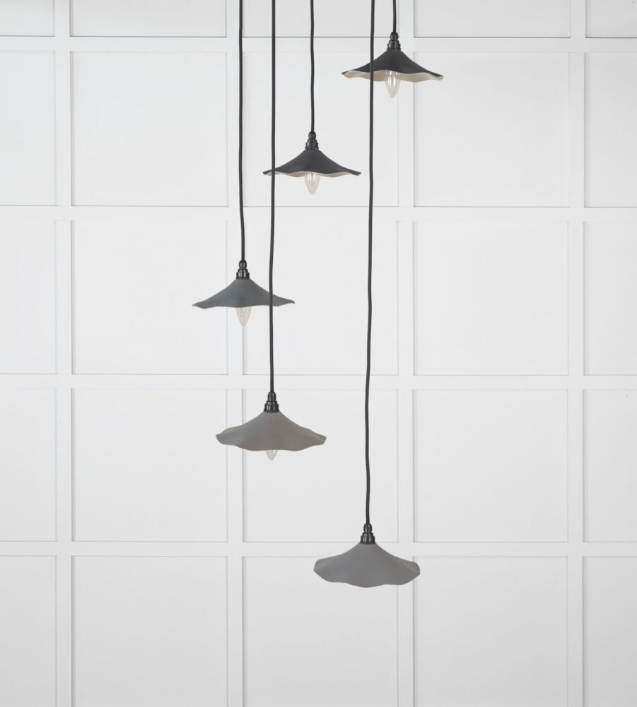From The Anvil Smooth Nickel Flora Cluster Pendant in Bluff - Image 3
