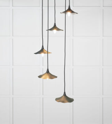 From The Anvil Smooth Nickel Flora Cluster Pendant in Dingle