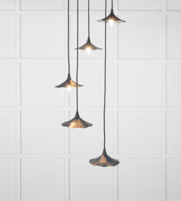 From The Anvil Smooth Nickel Flora Cluster Pendant in Dusk