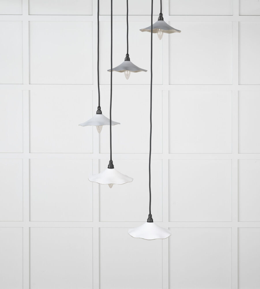 From The Anvil Smooth Nickel Flora Cluster Pendant in Flock - Image 3