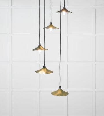 From The Anvil Smooth Nickel Flora Cluster Pendant in Heath
