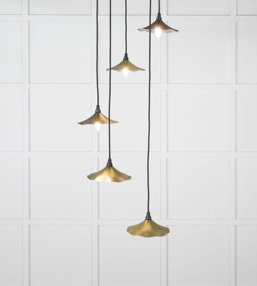 From The Anvil Smooth Nickel Flora Cluster Pendant in Heath
