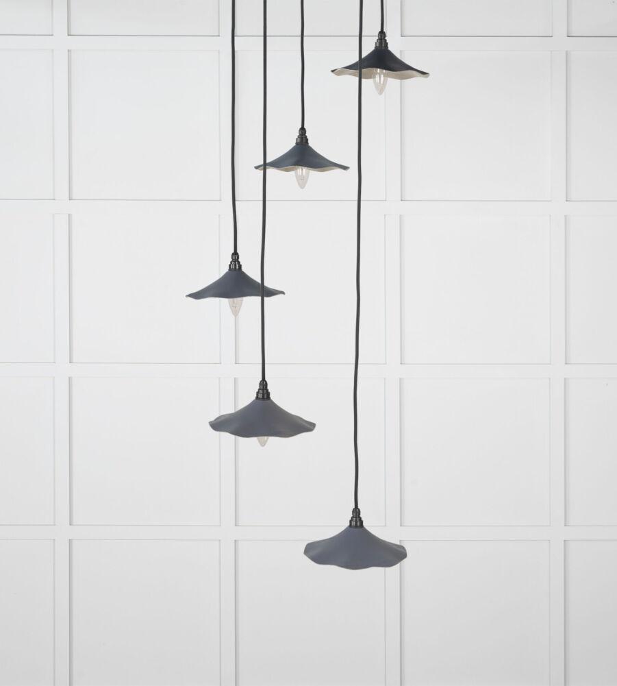 From The Anvil Smooth Nickel Flora Cluster Pendant in Slate - Image 3