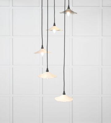 From The Anvil Smooth Nickel Flora Cluster Pendant in Teasel