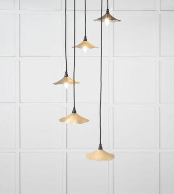 From The Anvil Smooth Nickel Flora Cluster Pendant in Tump