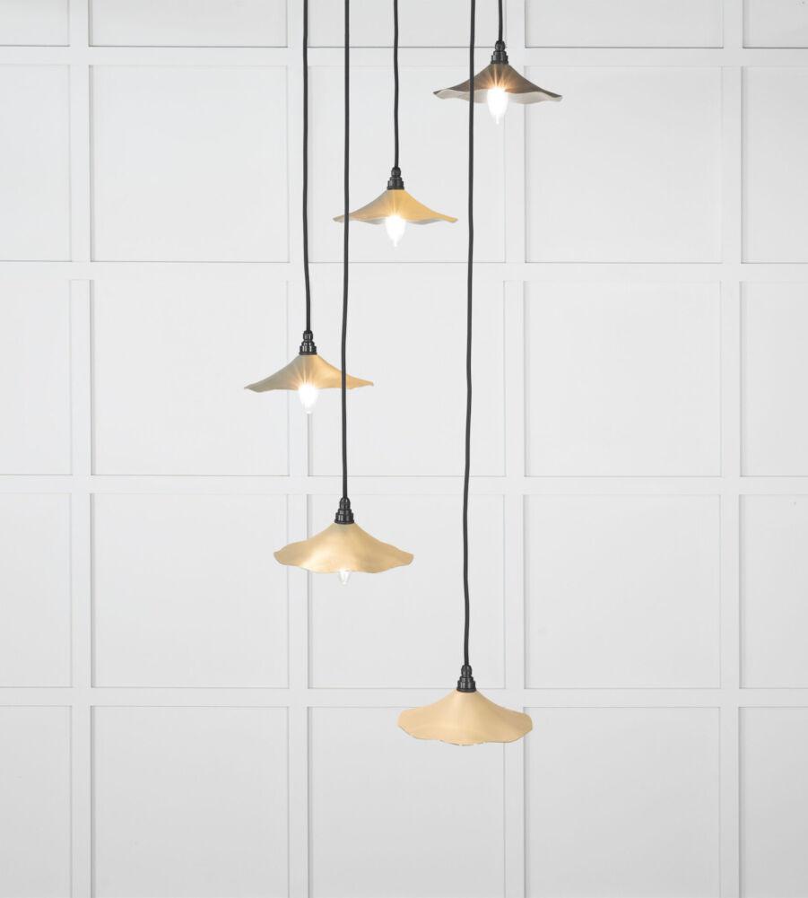 From The Anvil Smooth Nickel Flora Cluster Pendant in Tump