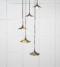 From The Anvil Smooth Brass Flora Cluster Pendant in Dingle