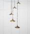 From The Anvil Smooth Brass Flora Cluster Pendant in Elan Black
