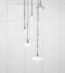 From The Anvil Smooth Brass Flora Cluster Pendant in Flock