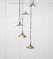 From The Anvil Smooth Brass Flora Cluster Pendant in Heath