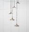 From The Anvil Smooth Brass Flora Cluster Pendant in Slate