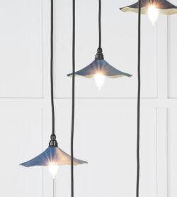 From The Anvil Smooth Brass Flora Cluster Pendant in Upstream - Image 4
