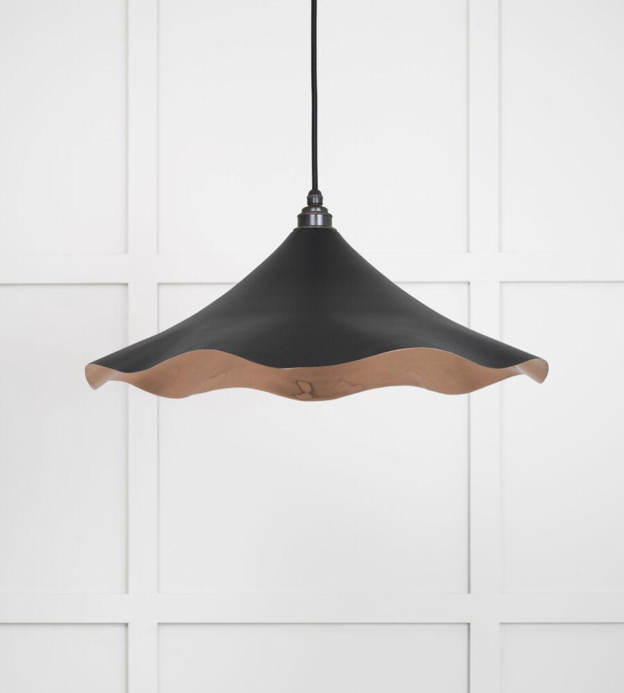 From The Anvil Smooth Copper Flora Pendant in Elan Black - Image 3