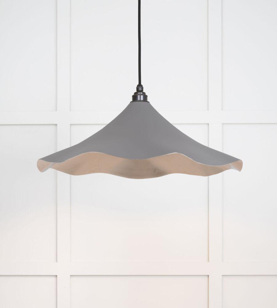 From The Anvil Smooth Nickel Flora Pendant in Bluff