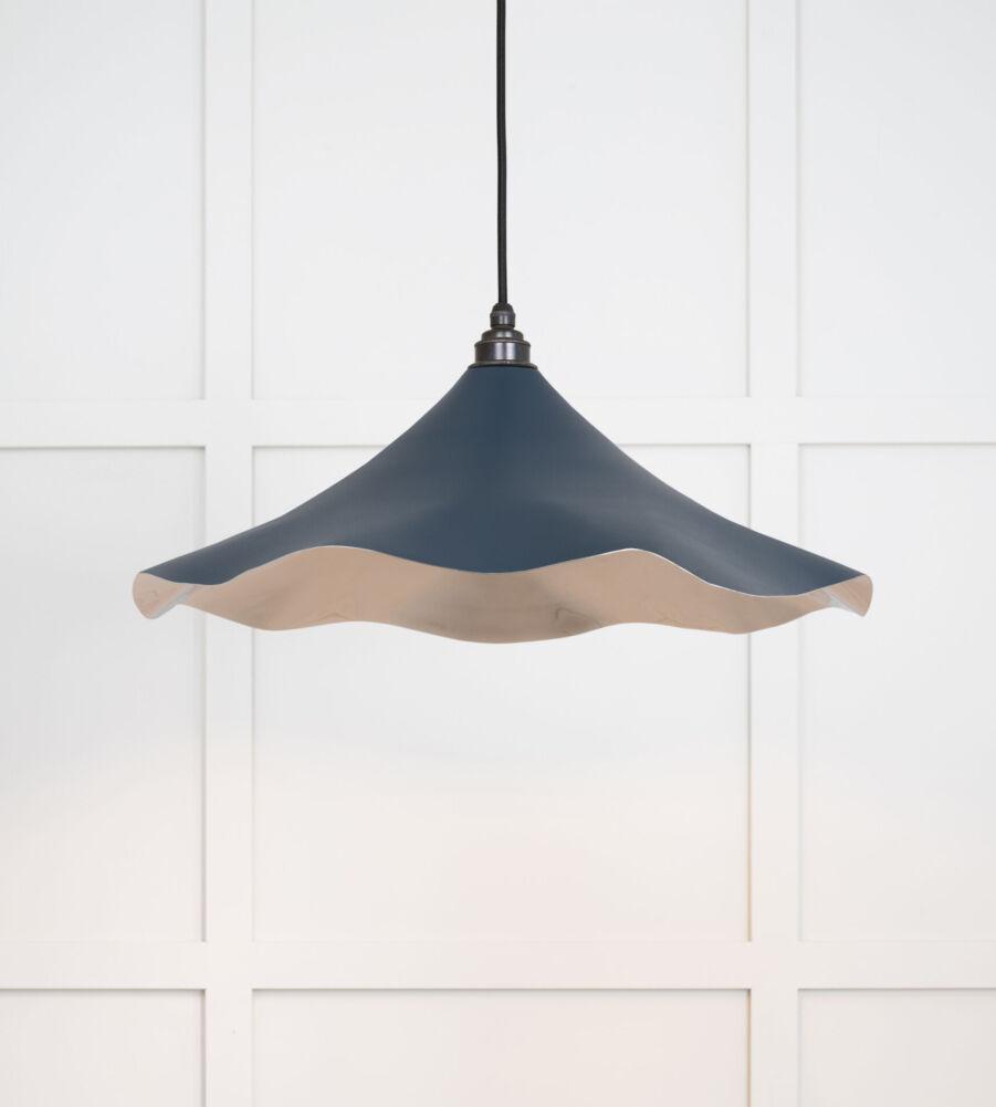 From The Anvil Smooth Nickel Flora Pendant in Dusk
